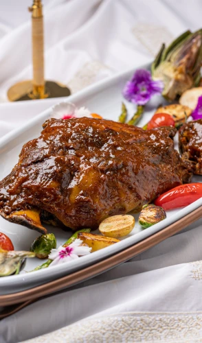 Slow-cooked Garlic Lamb Leg Recipe